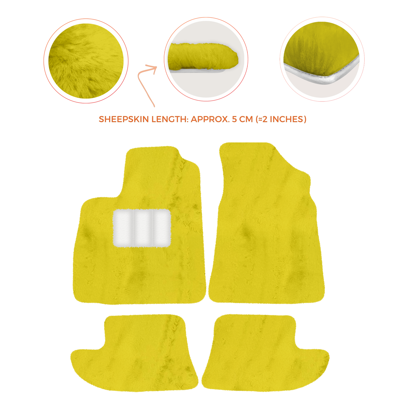 Premium Sheepskin Floor Mats for Bentley Continental GTC (2006–2011)