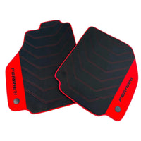 Alcantara Black Floor Mats for Ferrari 458 Italia (2009-2015) with Red Alcantara