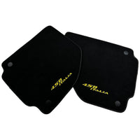 Alcantara Black Floor Mats For Ferrari 458 Italia (2009-2015) Yellow - AutoWin