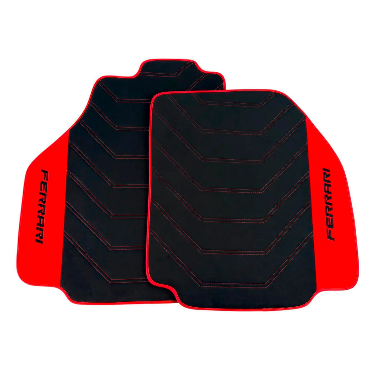 Alcantara Black Floor Mats for Ferrari 458 Speciale (2012-2015) with Red Alcantara