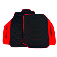 Alcantara Black Floor Mats for Ferrari 458 Speciale (2012-2015) with Red Alcantara