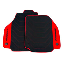 Alcantara Black Floor Mats for Ferrari 458 Spider (2012-2015) with Red Alcantara