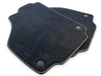 Alcantara Floor Mats For Ferrari 488 GTB 2016-2022 Yellow Logo - AutoWin