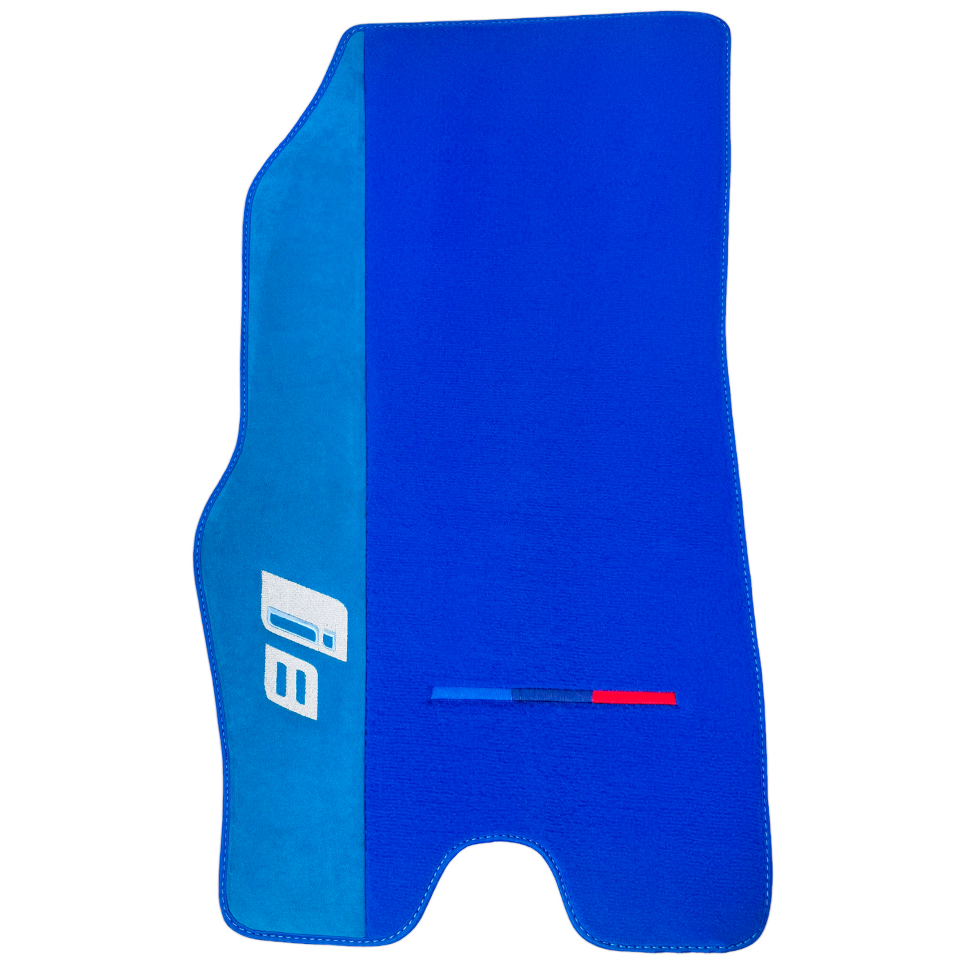 Blue Floor Mats for BMW i8 Series L12 L15 with M Package with Alcantara