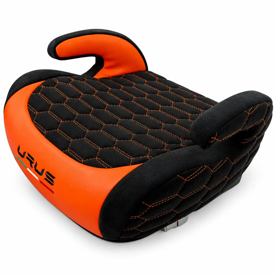 Backless Car Seat for Kids with Orange Leather | Lamborghini Urus