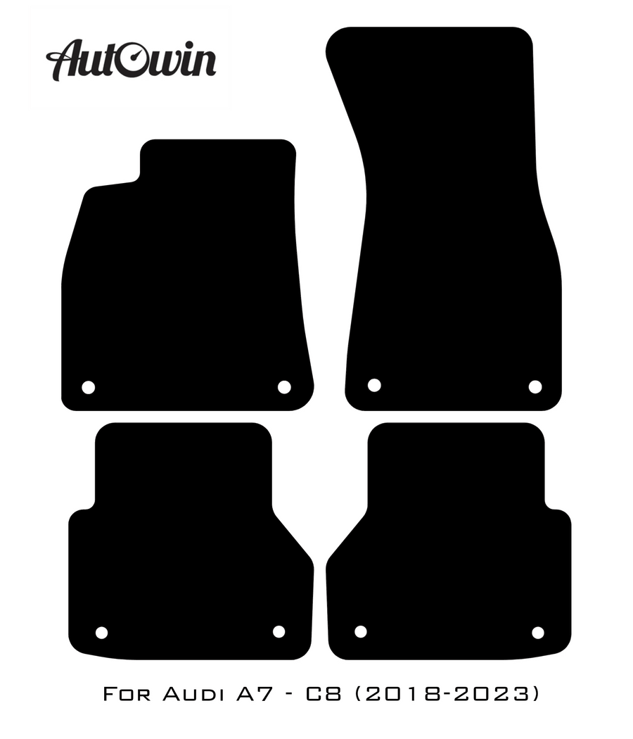 Beige Floor Mats for A7 - C8 (2018-2023) | ER56 Design - AutoWin