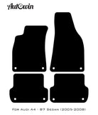 Beige Floor Mats for Audi A4 - B7 Sedan (2005-2008) | ER56 Design - AutoWin