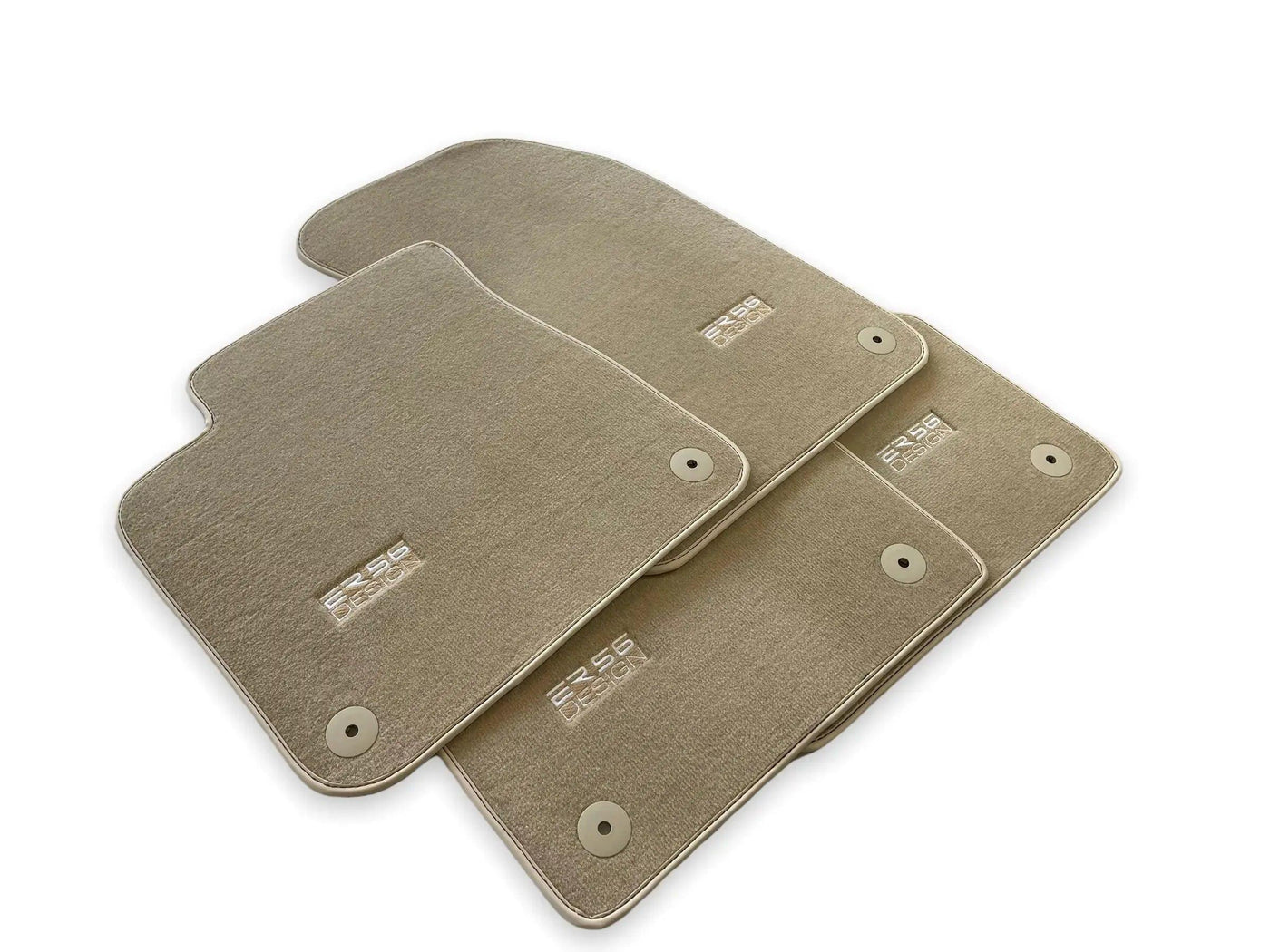 Beige Floor Mats for Audi A6 - C6 Sedan (2004-2008) | ER56 Design - AutoWin