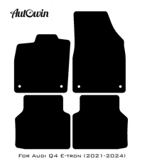 Beige Floor Mats for Audi Q4 E-tron (2021-2024) | ER56 Design - AutoWin