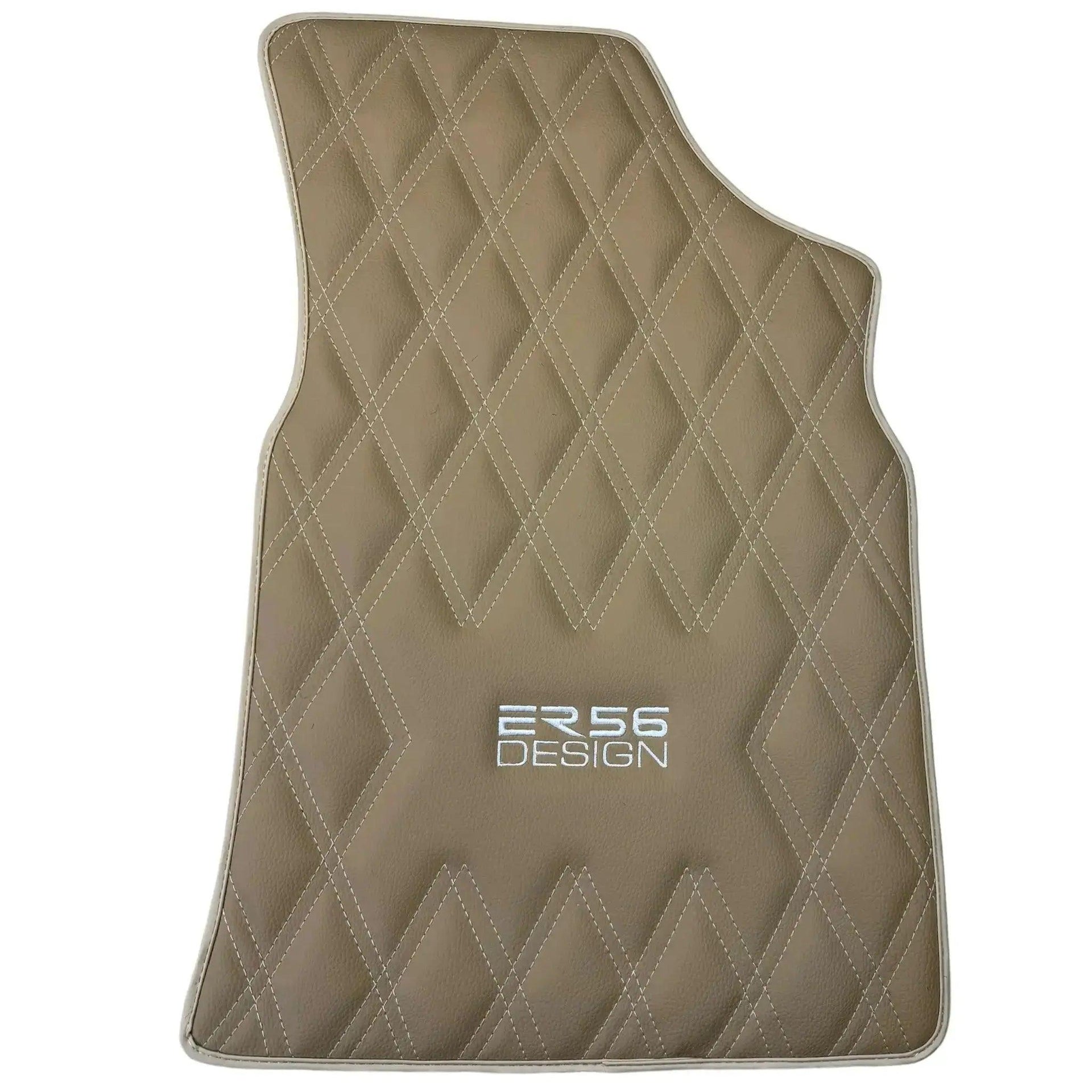 Beige Floor Mats for Bentley Continental GTC (2011–2018) with Leather | ER56 Design - AutoWin
