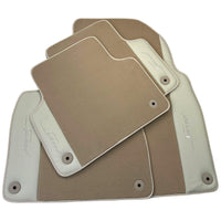 Beige Floor Mats for Bentley Flying Spur (2005-2013) with Leather - AutoWin