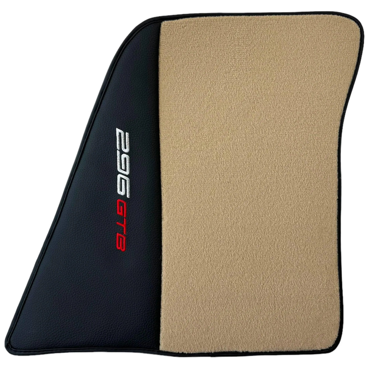 Beige Floor Mats for Ferrari 296 GTB (2022-2027) with Leather - AutoWin