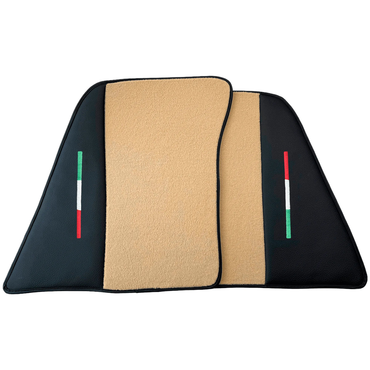 Beige Floor Mats for Ferrari 296 GTB (2022-2027) with Leather