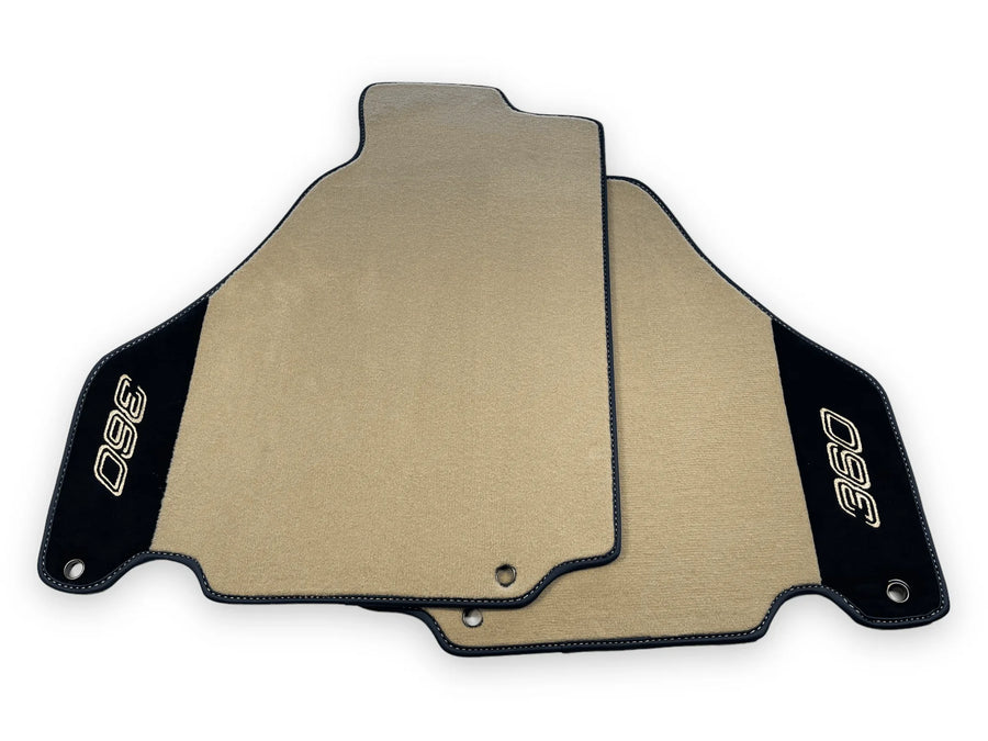 Beige Autofußmatten für Ferrari 360 Modena 1999-2005 mit Alcantara-Leder - AutoWin