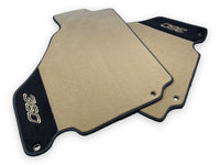 Beige Autofußmatten für Ferrari 360 Modena 1999-2005 mit Alcantara-Leder - AutoWin