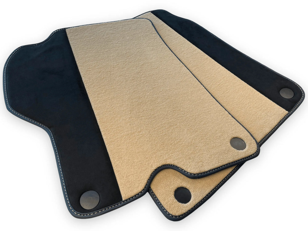 Beige Floor Mats For Ferrari California 2008-2014 With Alcantara - AutoWin