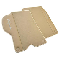 Beige Floor Mats for Ferrari California (2008-2014) with Beige Leather - AutoWin