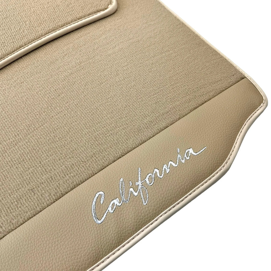 Beige Floor Mats for Ferrari California (2008-2014) with Beige Leather - AutoWin