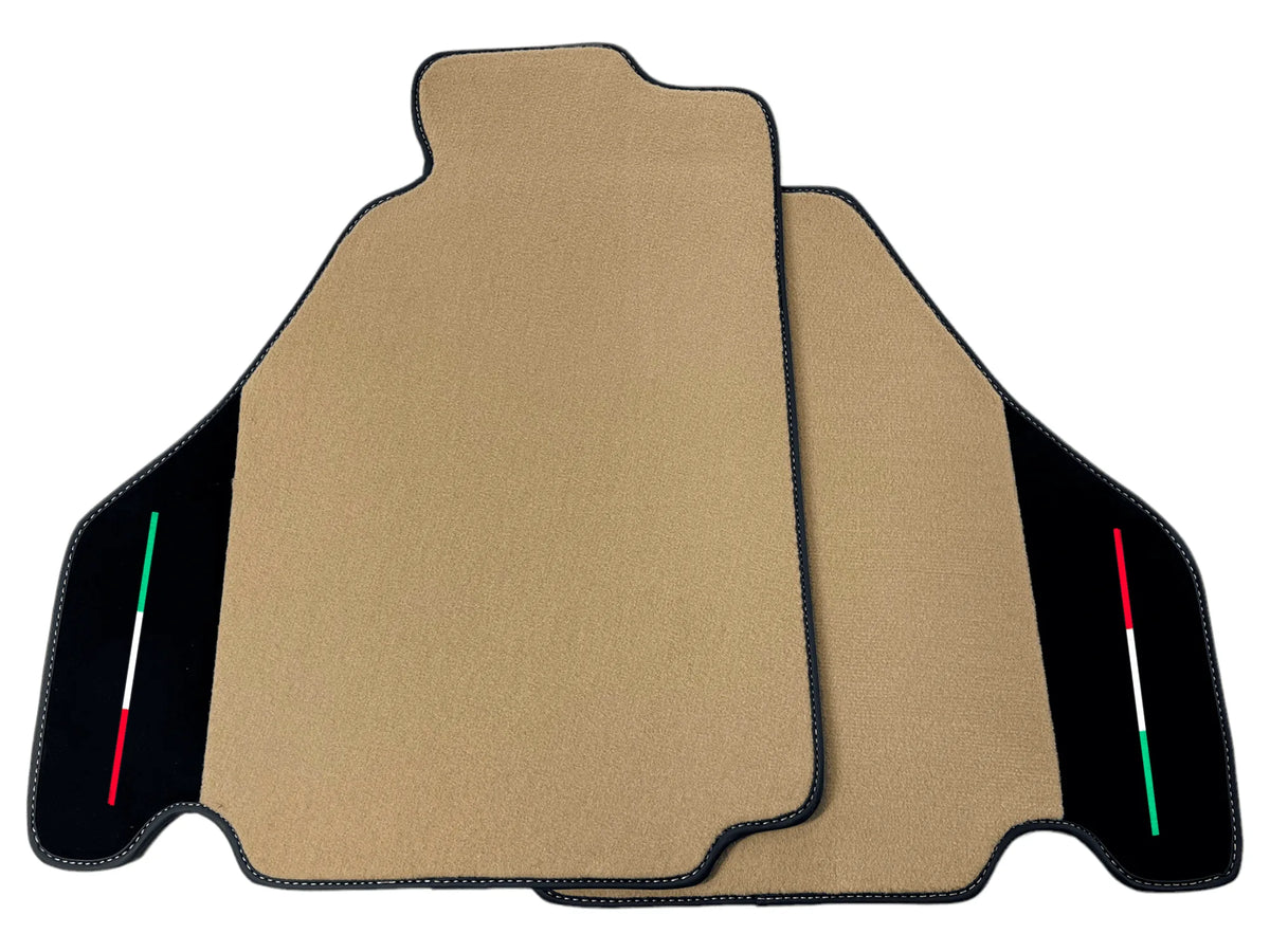 Beige Floor Mats For Ferrari F430 2004-2009 With Alcantara Leather - AutoWin