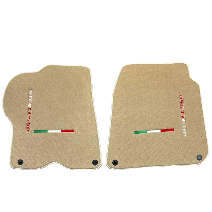 Beige Floor Mats for Ferrari GTC4 Lusso (2016-2023) Italian Edition - AutoWin