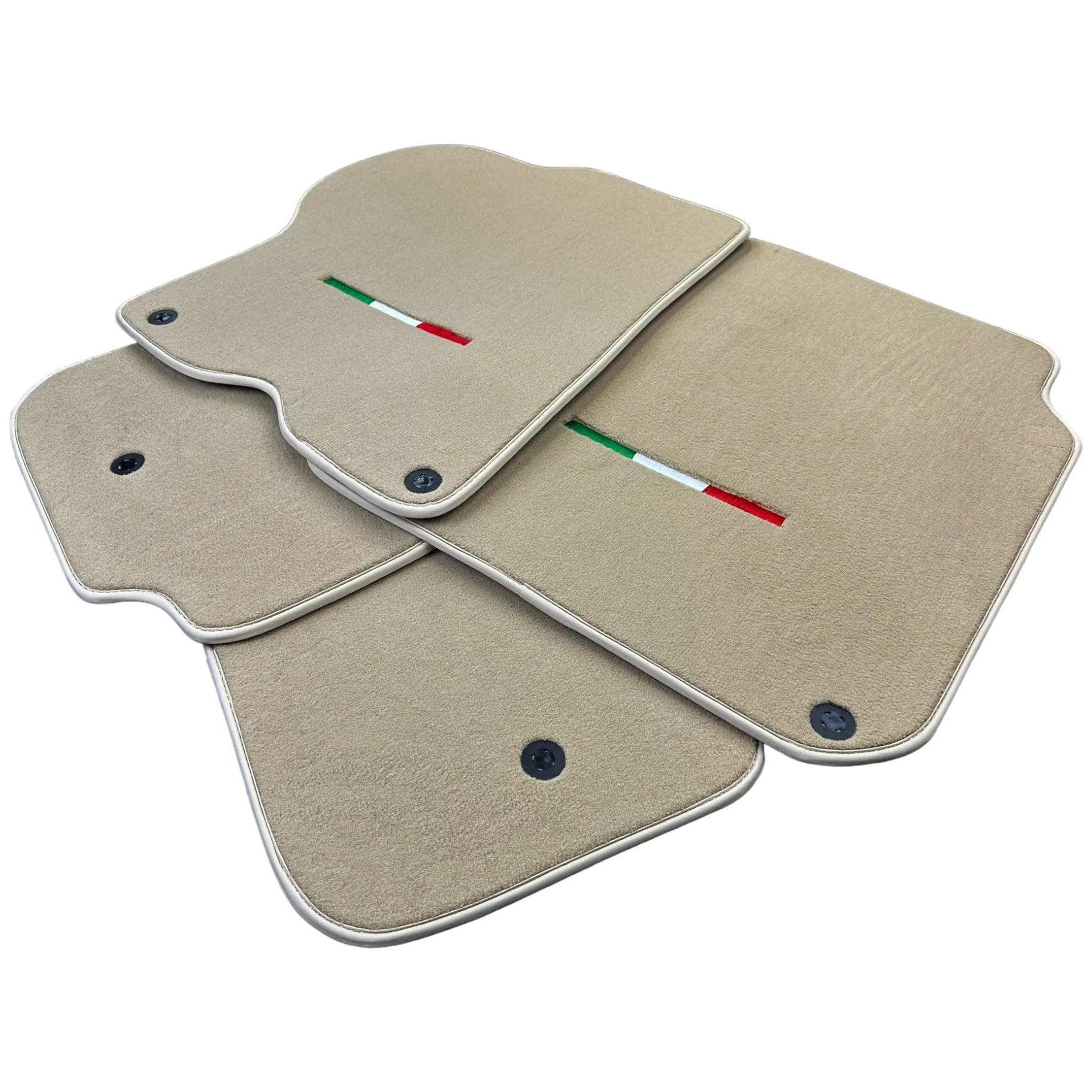 Beige Italian Edition Floor Mats for Ferrari GTC4 Lusso (2016-2023)
