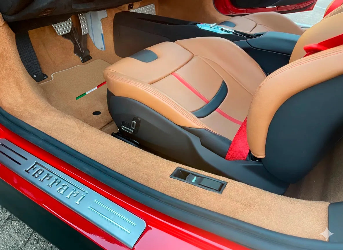 Interior look of floor mats for Ferrari Portofino (2018-2023) Italian Edition