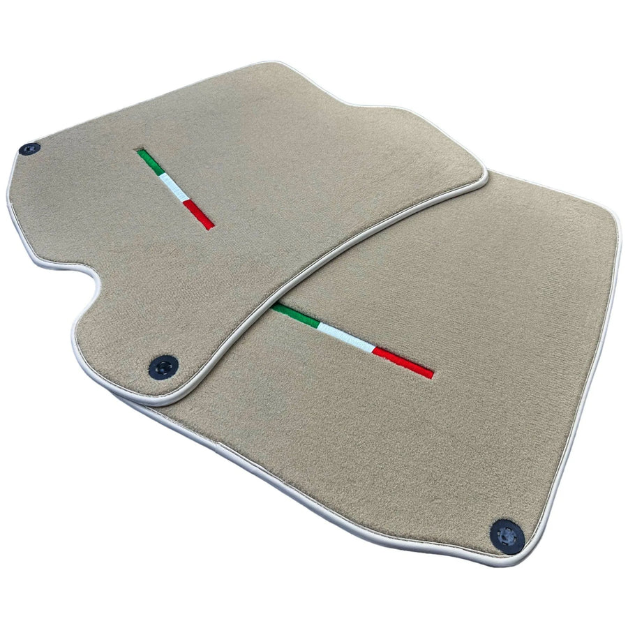 Beige Floor Mats for Ferrari Portofino (2018-2023) Italian Edition - AutoWin