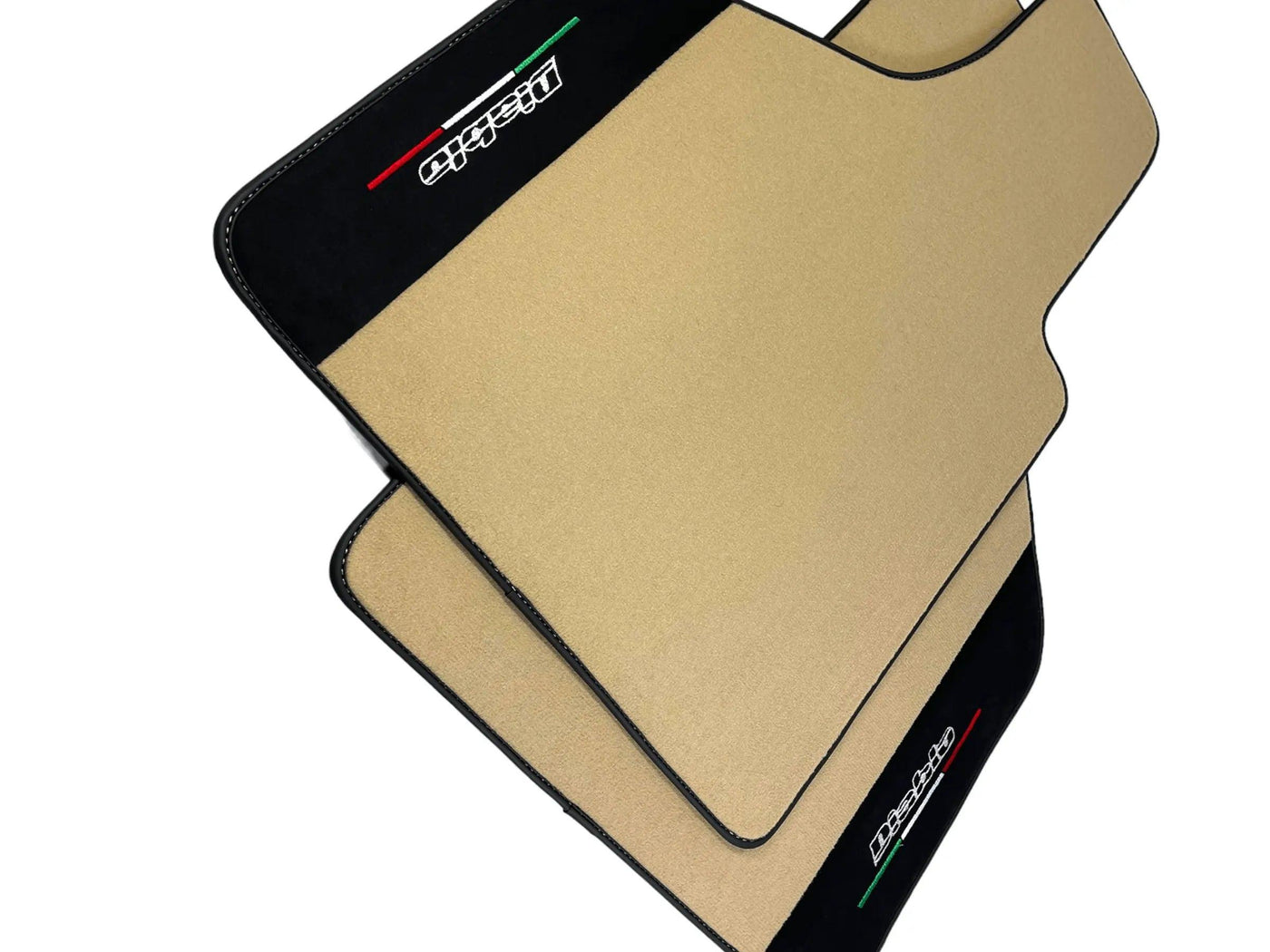 Beige Floor Mats for Lamborghini Diablo 1990-2001 With Alcantara Leather - AutoWin