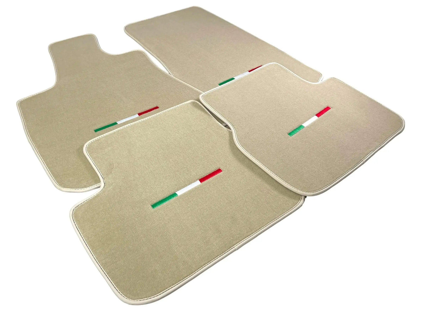 Beige Floor Mats For Maserati Coupé (2001-2007) Italy Edition - AutoWin