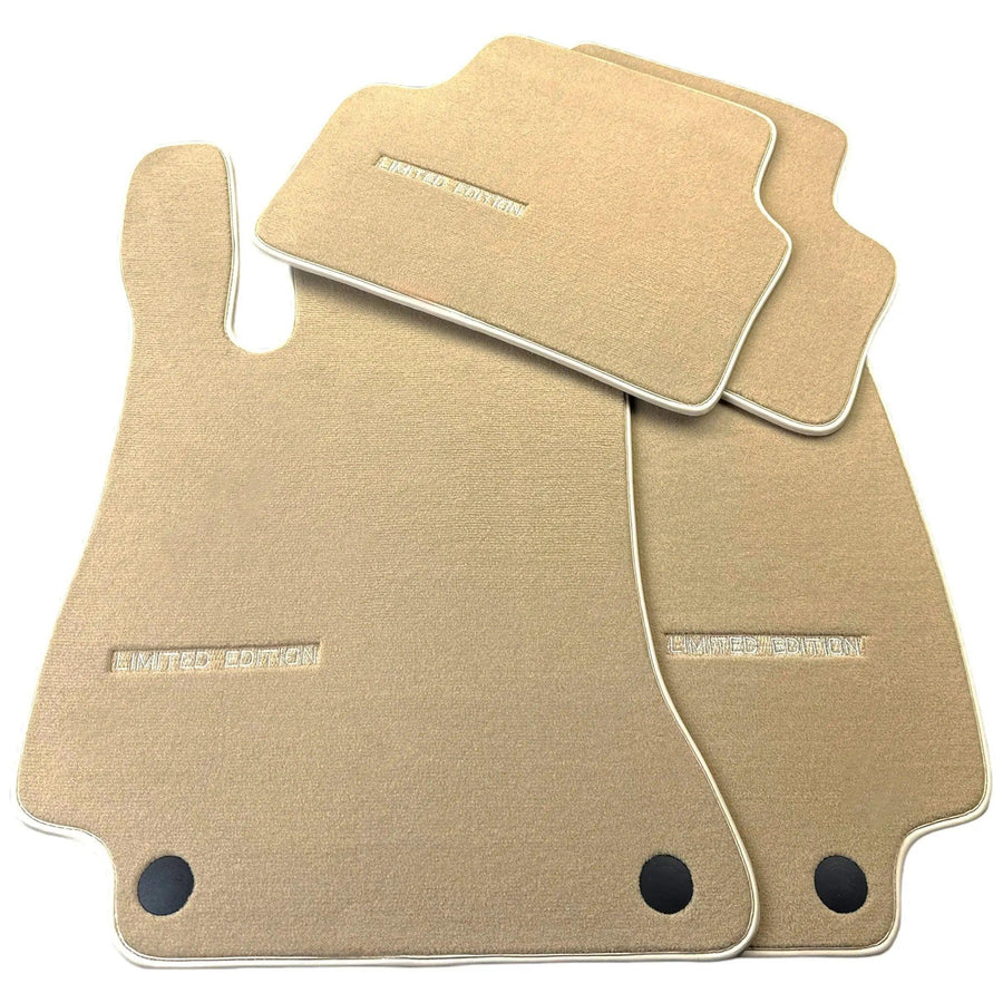Beige Floor Mats For Mercedes Benz GLS-Class X167 Maybach (2020-2023) | Limited Edition - AutoWin
