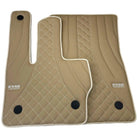 Beige Leather Floor Mats for Mercedes-Benz W463 (2008-2018) ER56 Design - AutoWin