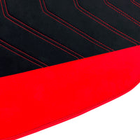 Black Alcantara Floor Mats for Ferrari 488 Pista Spider (2019-2021) with Red Alcantara Accents