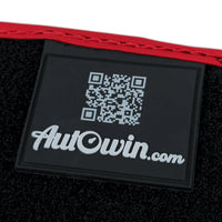 Black Alcantara Floor Mats for Ferrari 488 Pista Spider (2019-2021) with Red Alcantara Accents