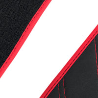 Black Alcantara Floor Mats for Ferrari 488 Spider (2016-2022) with Red Alcantara Accents