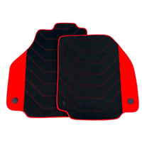 Black Alcantara Floor Mats for Ferrari 488 Spider (2016-2022) with Red Alcantara Accents