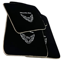 Black Floor Mats Beige Trim for Pontiac FireBird (1970-1981) Trans Am - AutoWin
