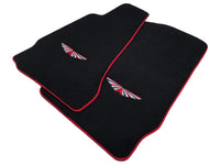 Black Floor Mats For Aston Martin DB11 (2016–2023) Red Trim - AutoWin