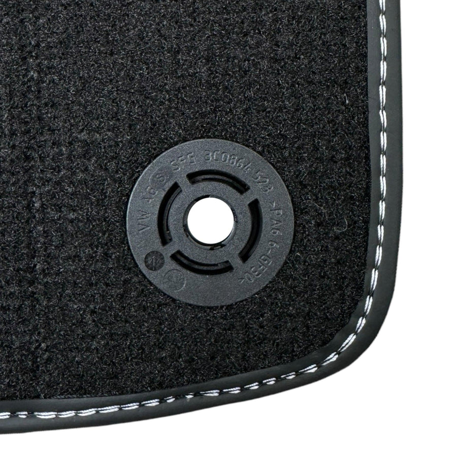 Black Floor Mats for Aston Martin DBS Superleggera (2018-2023) Coupe with Leather - AutoWin