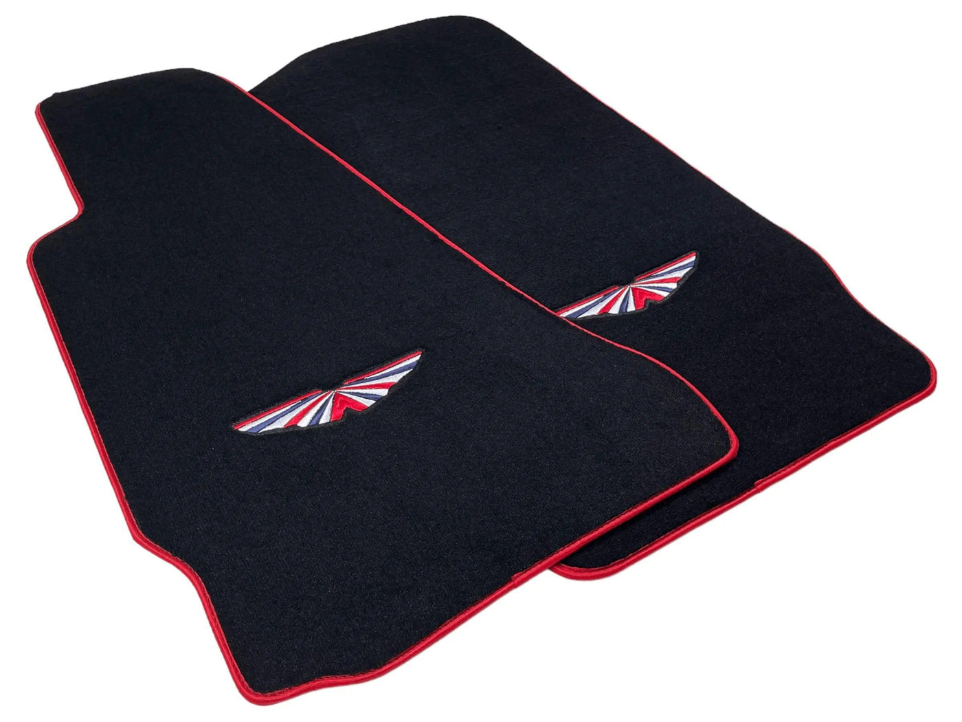 Black Floor Mats For Aston Martin DB9 (2004-2016) Red Trim - AutoWin