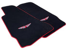 Black Floor Mats For Aston Martin DB9 (2004-2016) Red Trim - AutoWin