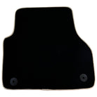 Black Floor Mats For Audi A6 - C8 Sedan (2018-2023) Beige Trim - AutoWin