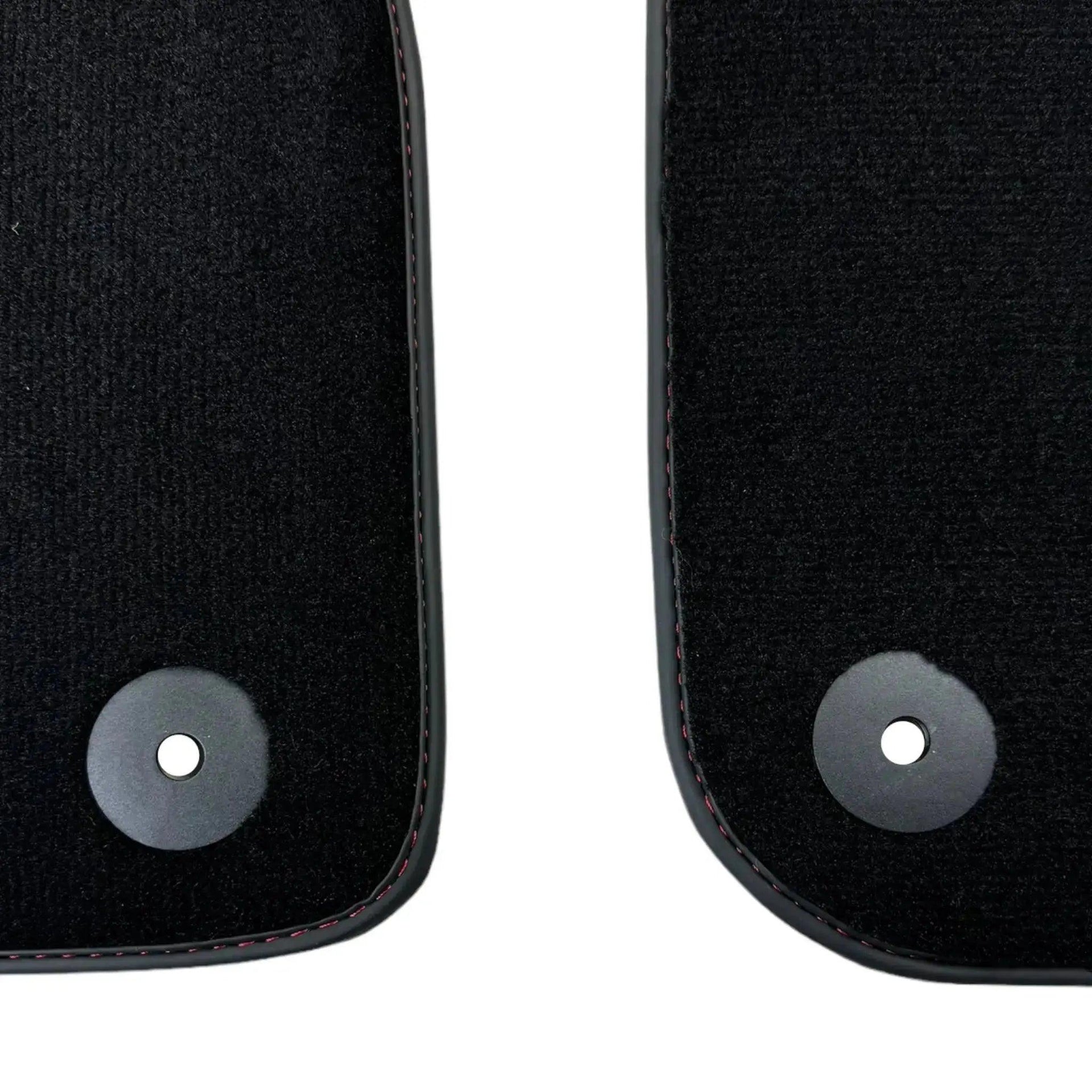 Black Floor Mats for Audi Q8 e-tron (2023-2025) with Dark Brown Leather | ER56 Design - AutoWin