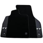 Black Floor Mats for Audi TT MK1 Coupe (1998-2006) with Leather - AutoWin