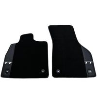 Black Floor Mats for Audi TT MK1 Coupe (1998-2006) with Leather - AutoWin