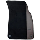 Black Floor Mats for Bentley Bentayga (2015-2023) with Dark Brown Leather | ER56 Design - AutoWin