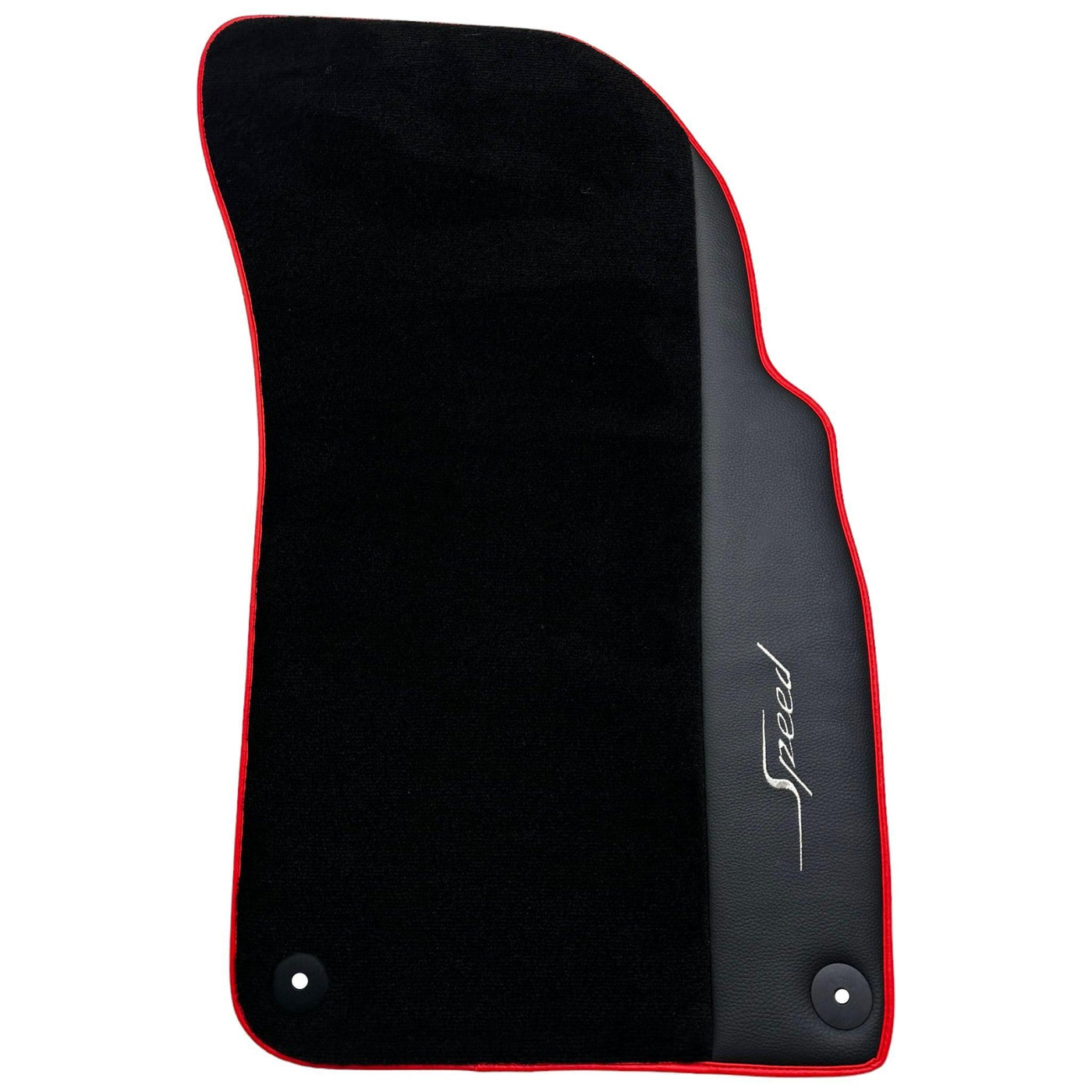 Black Floor Mats for Bentley Bentayga (2015-2023) with Leather | Red Trim - AutoWin