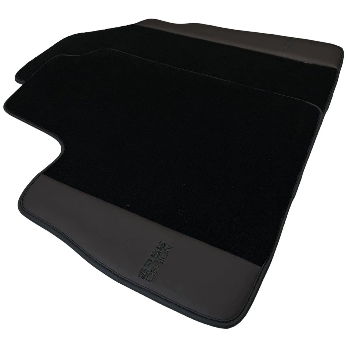 Black Floor Mats for Bentley Continental GT (2003–2011) with Dark Brown Leather | ER56 Design - AutoWin