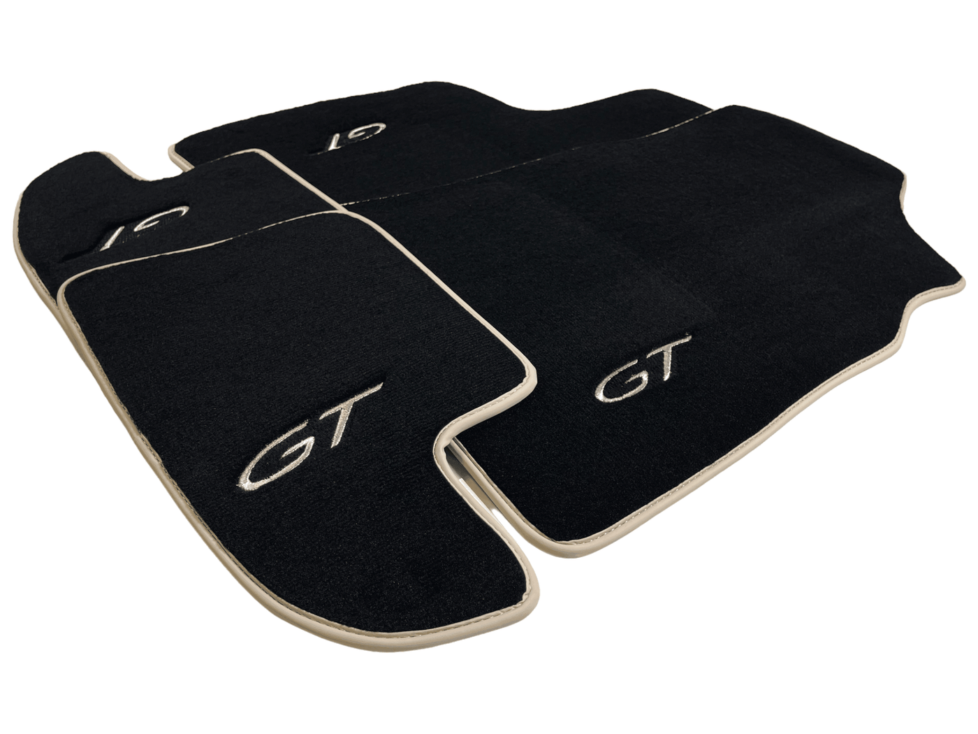 Black Floor Mats For Bentley Continental GT (2011–2018) With Beige Trim - AutoWin