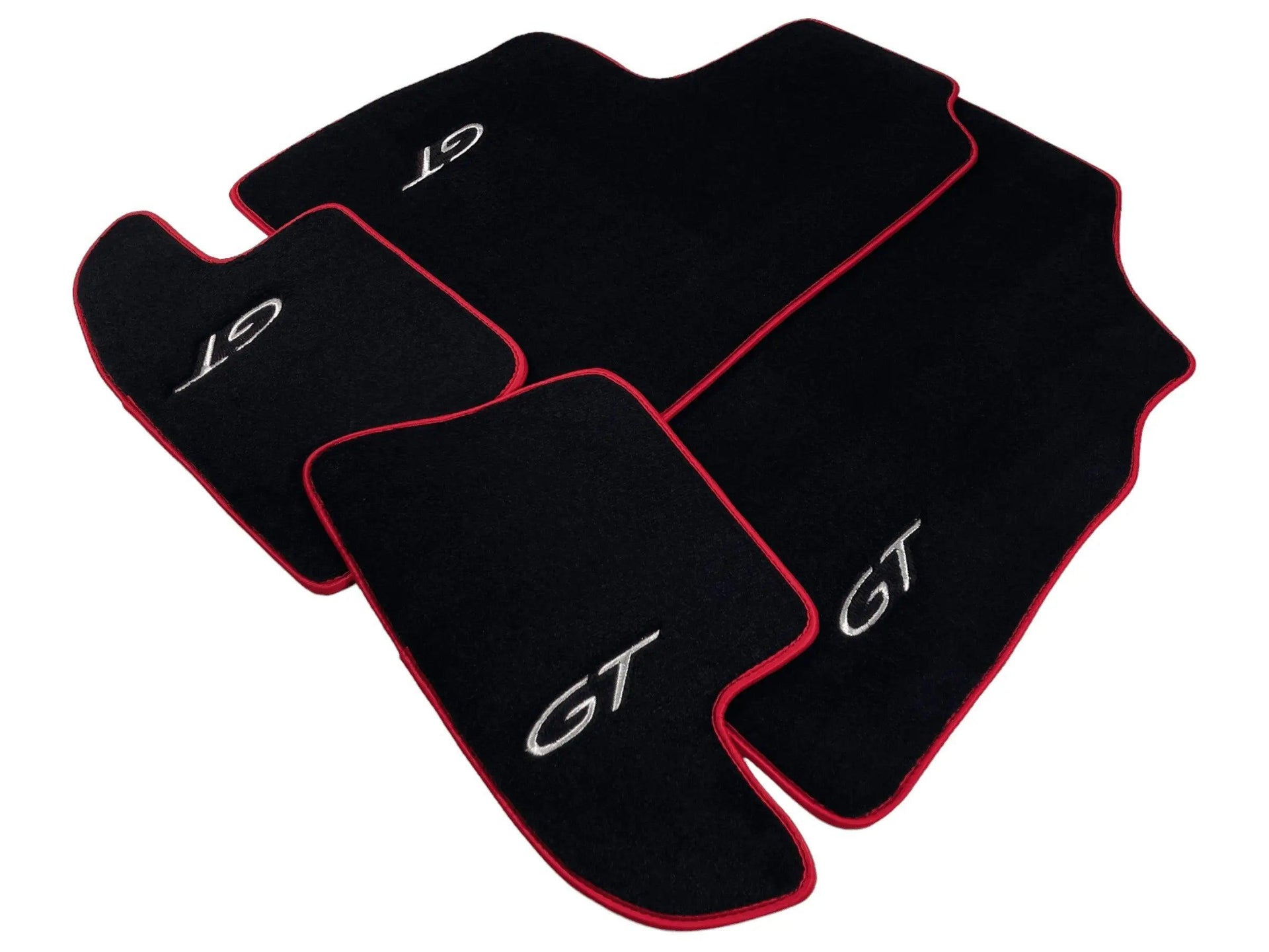 Black Floor Mats For Bentley Continental GT (2011–2018) With Red Trim - AutoWin