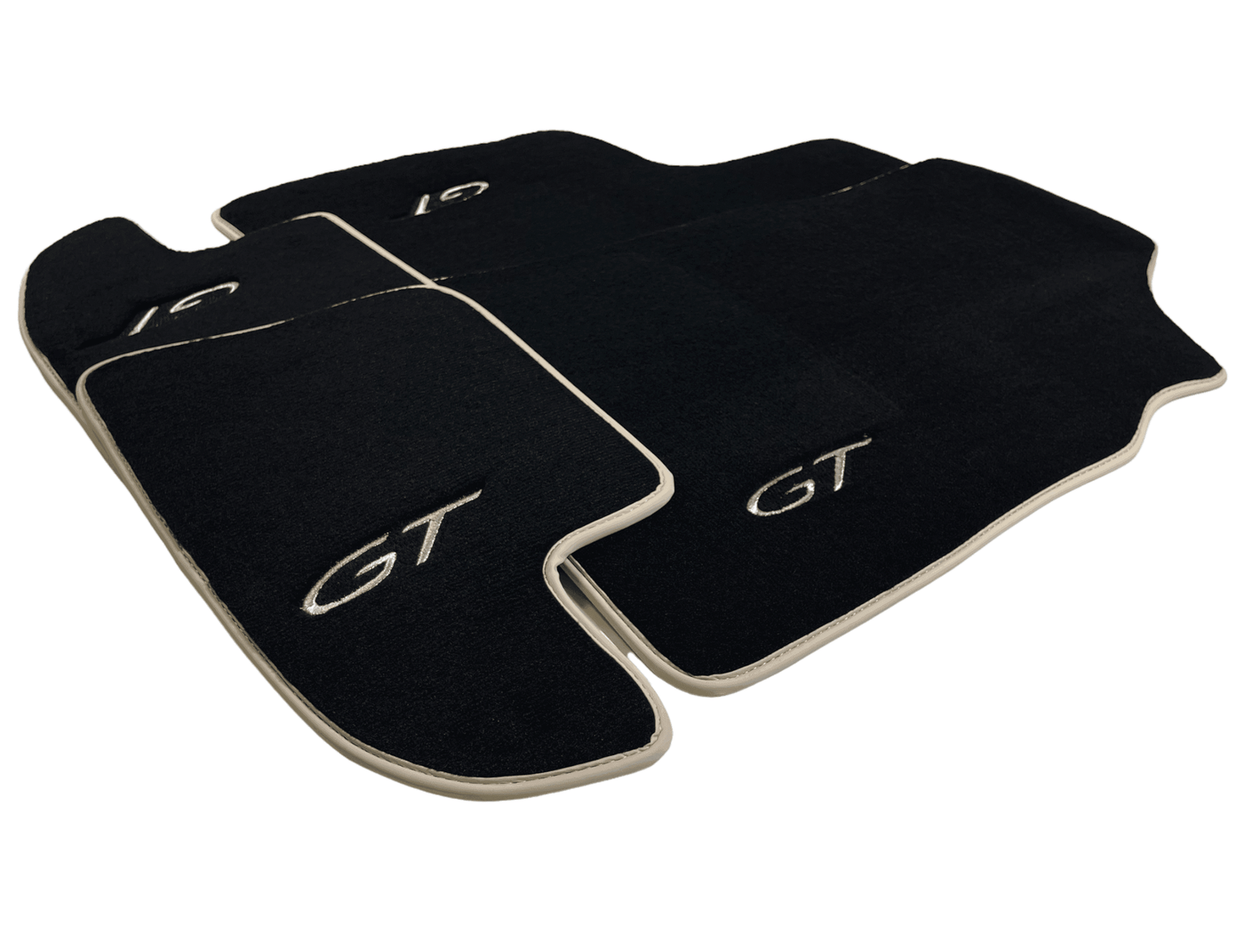 Black Floor Mats For Bentley Continental GTC (2006–2011) With Beige Trim - AutoWin